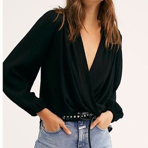 Free People Check On It Wrap Top